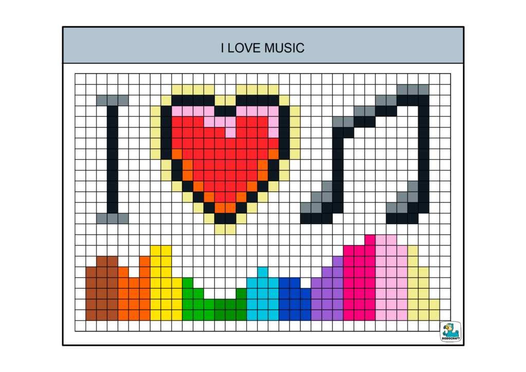 I love music pixel art dodocraft