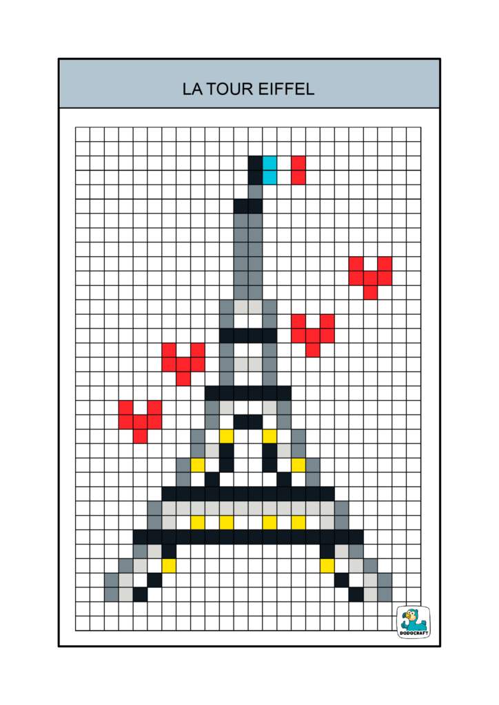 Tour Eiffel pixel art dodocraft