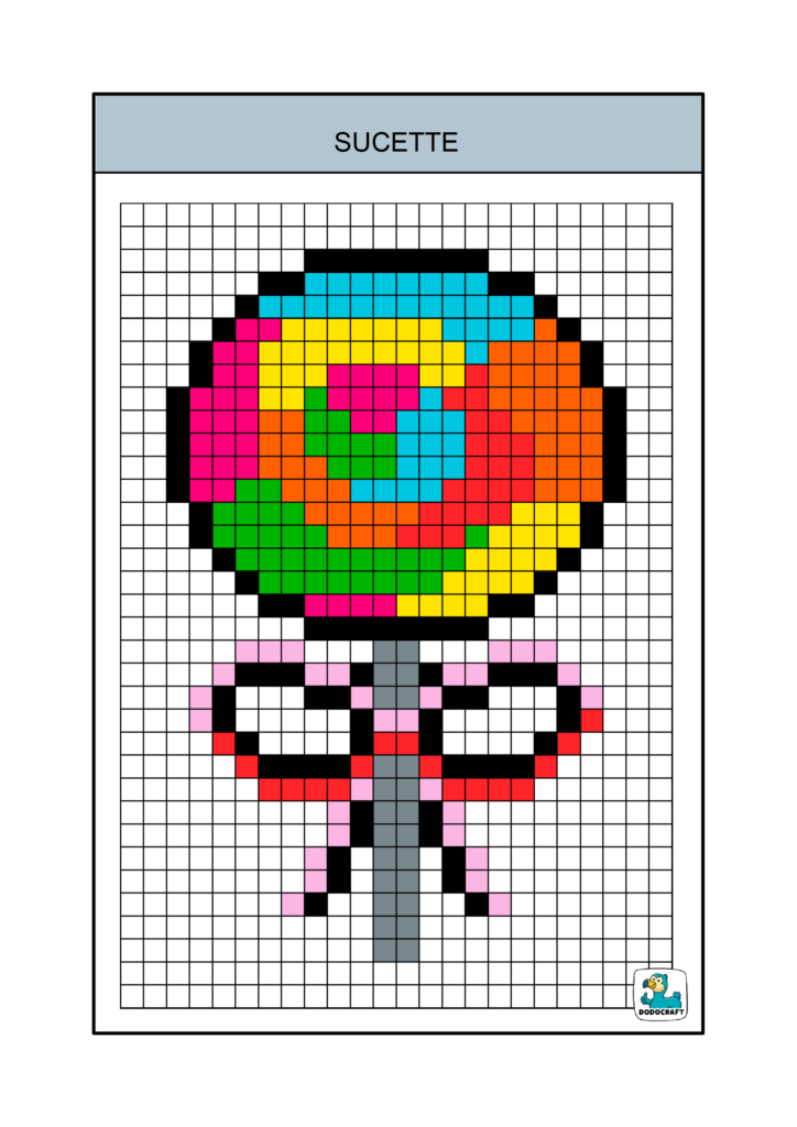 Sucette pixel art dodocraft