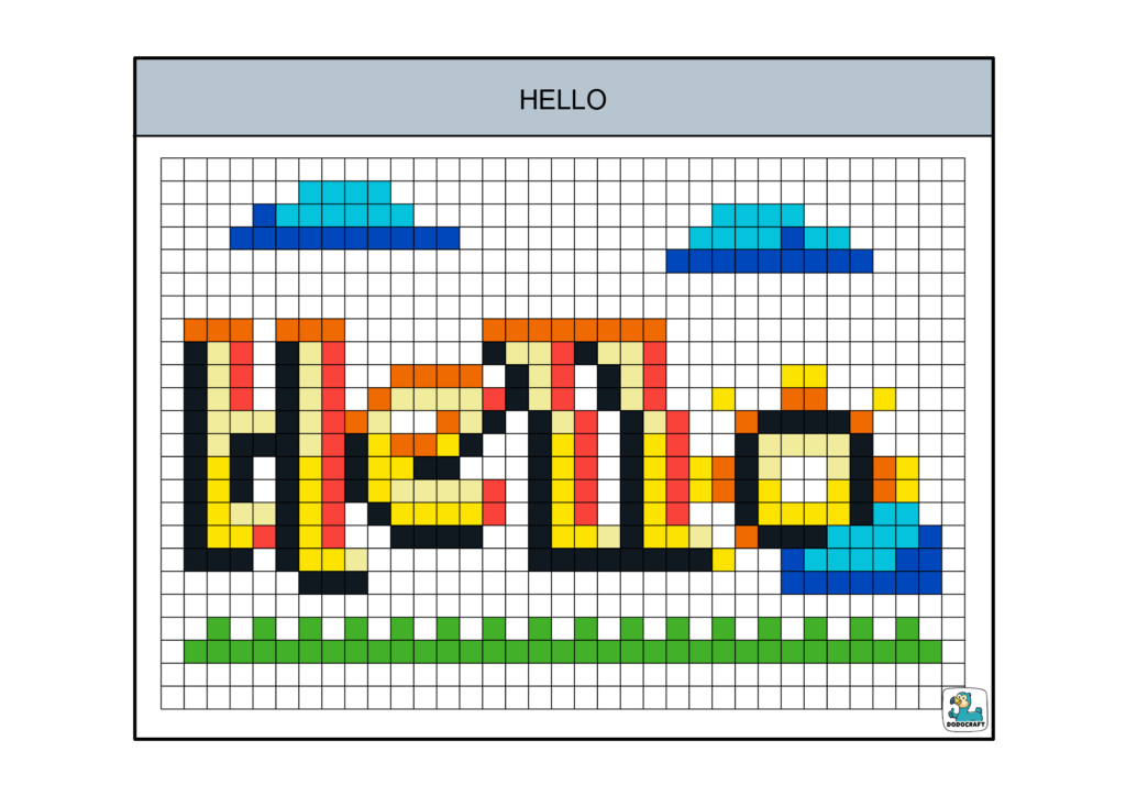 Hello pixel art dodocraft