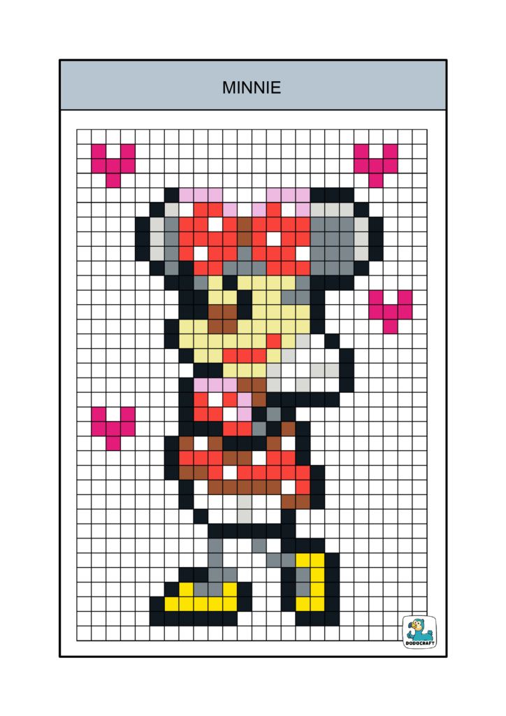 Minnie pixel art dodocraft
