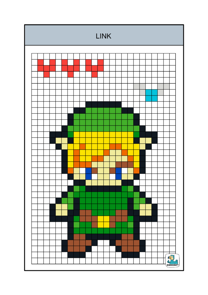 Link pixel art dodocraft