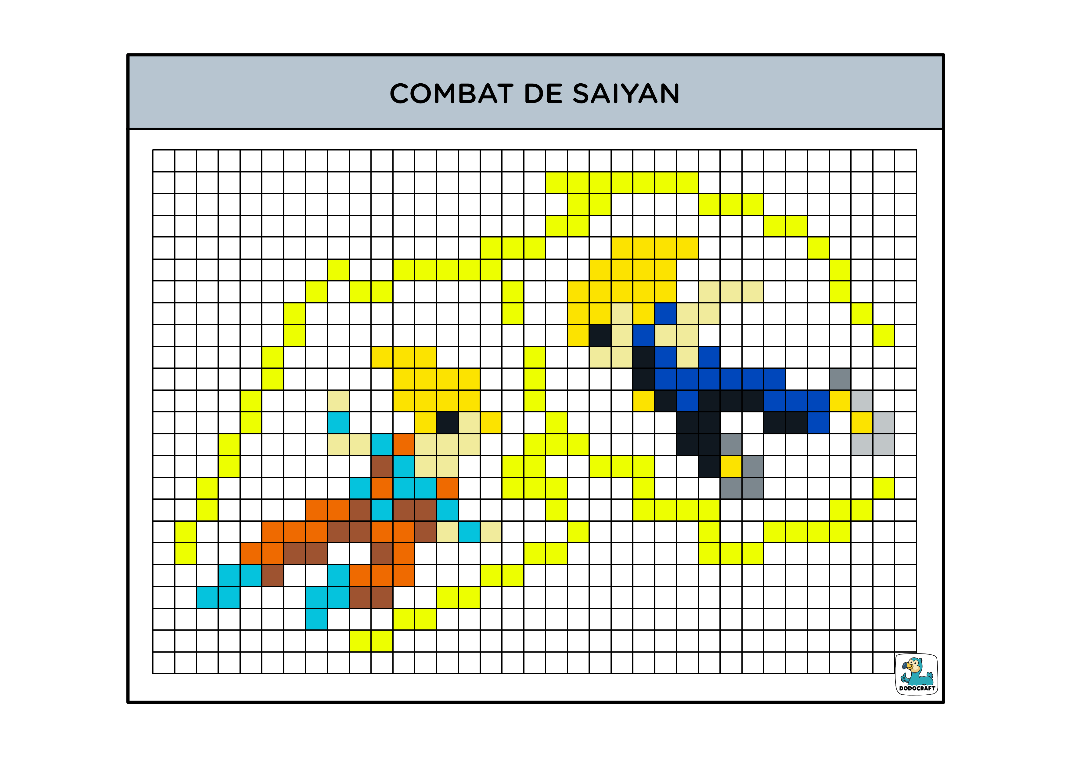 Pixel Art combat de Saiyan