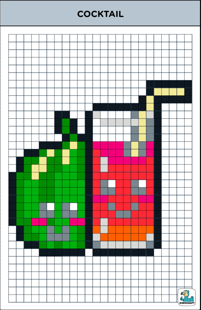 Modèle Cocktail Pastèque Dodocraft