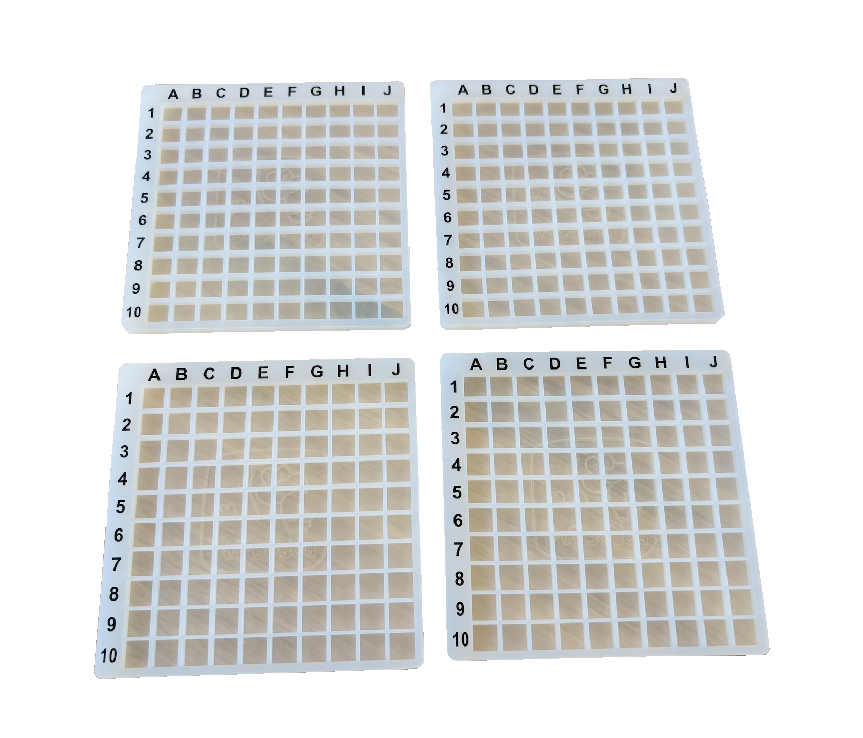 4 Rejillas con Guías 10x10