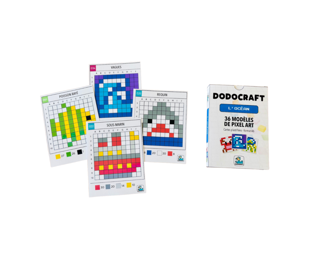 Tarjetas Pixel Art – 36 Modelos Oceano