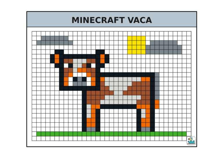 Vaca Minecraft Pixel Art Dodocraft - Dodocraft